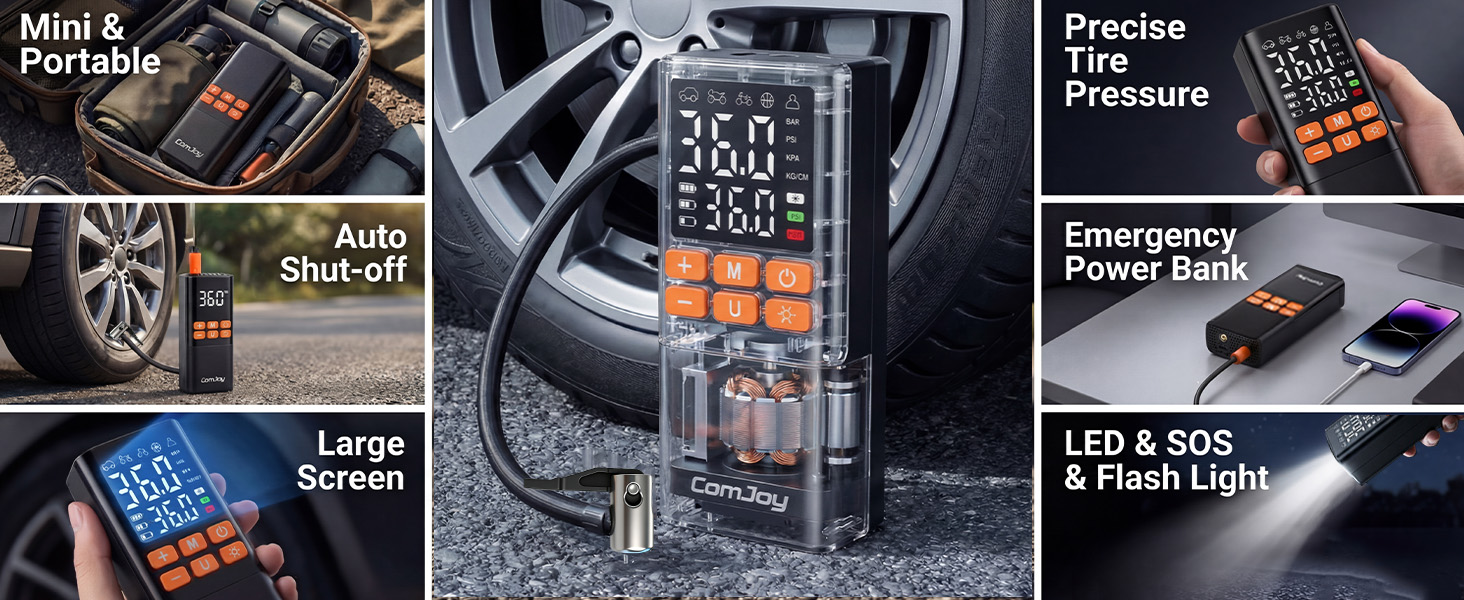 wireless tire inflator for car