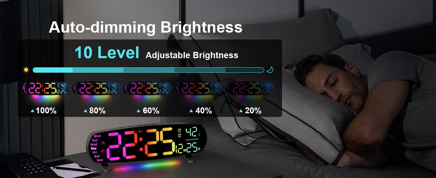 led digital wall clock