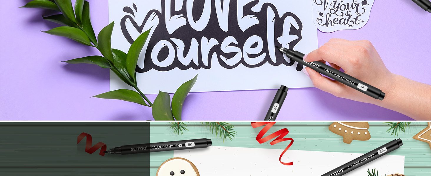 Calligraphy Pens for Writing, Brush Pen Calligraphy Set Calligraphy Brush Pens, Hand Lettering Pen 