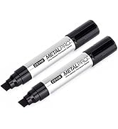 ZEYAR Permanent Marker Pens, JUMBO Size, Aluminum Barrel, Set of 2, Premium Waterproof &amp; Smear Pr...