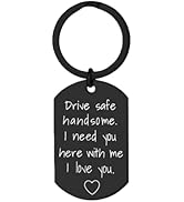 ITSTUVRH Valentine's Day Care Without Words,Drive Safe Keychain- Drive Safe Handsome, Fathers Day...