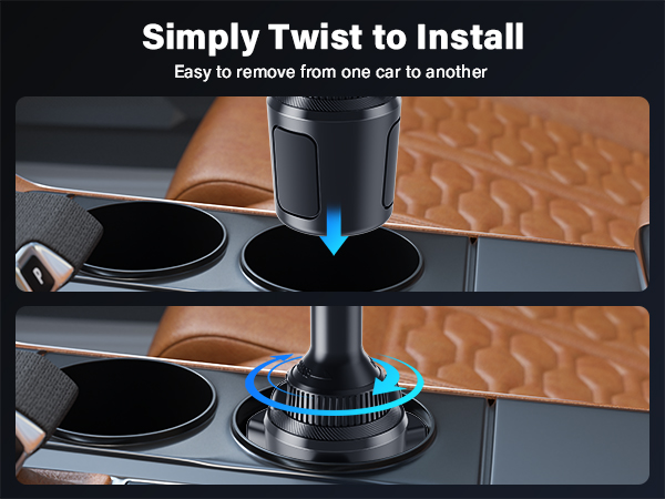 wireless car charger cup holder phone mount