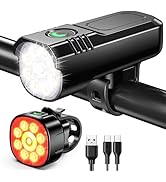 Zewdov 1000 Lumens Supper Bright Bike Lights for Night Riding, 8+7 Modes Sturdy Aluminum Alloy Bi...