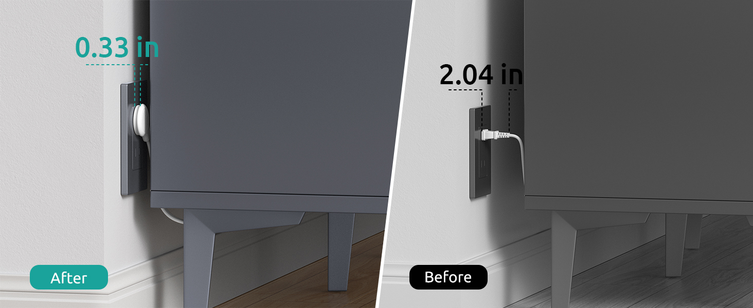 Short Flat Extension Cord