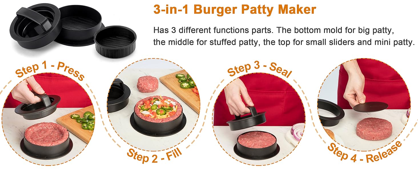 smash burger press humburger smasher tool cast iron bacon presses meat steak patty maker