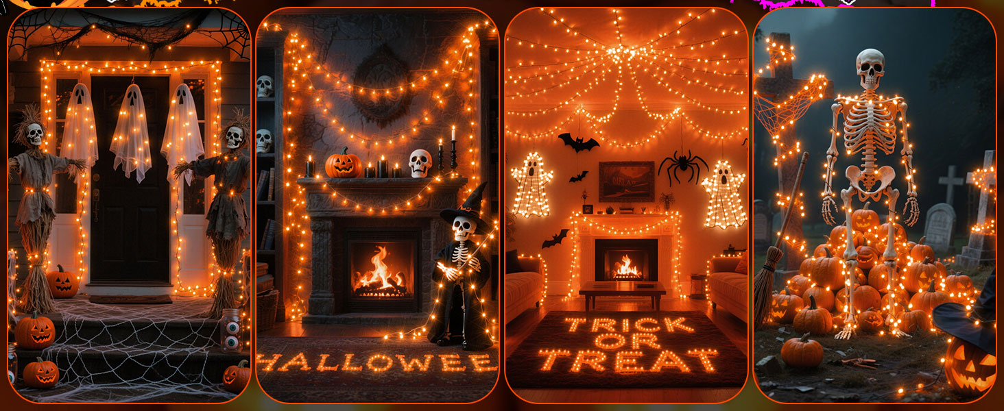 orange lights for halloween