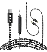 2.0M ZS10 Pro USB C In Ear Monitor IEM Cable,KBEAR Type-C HiFi Upgrade Cable,4N High-purity silve...