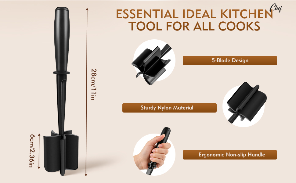 meat chopper, meat chopper for ground beef, ground meat smasher