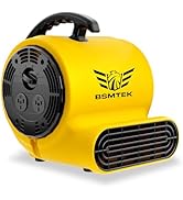 BSMTEK Air Mover Blower Fan, Industrial 1/3HP 1200CFM Monster Floor Blower Carpet Dryers - 3 Spee...