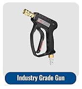 YAMATIC Short Pressure Washer Gun with Swivel, 5000 PSI Power Washer Wand Stubby Trigger Handle w...