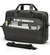 RAINSMORE Mens Laptop Bag 16 Inch Leather Briefcase Vintage Messenger Bag for Men Large Crossbody...