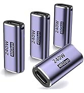 DuHeSin USB C Coupler (4 Pack) USBC Female to Female Adapter with PD 240W 40 Gbps 8K 60hz Video C...