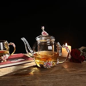 flower tea pot