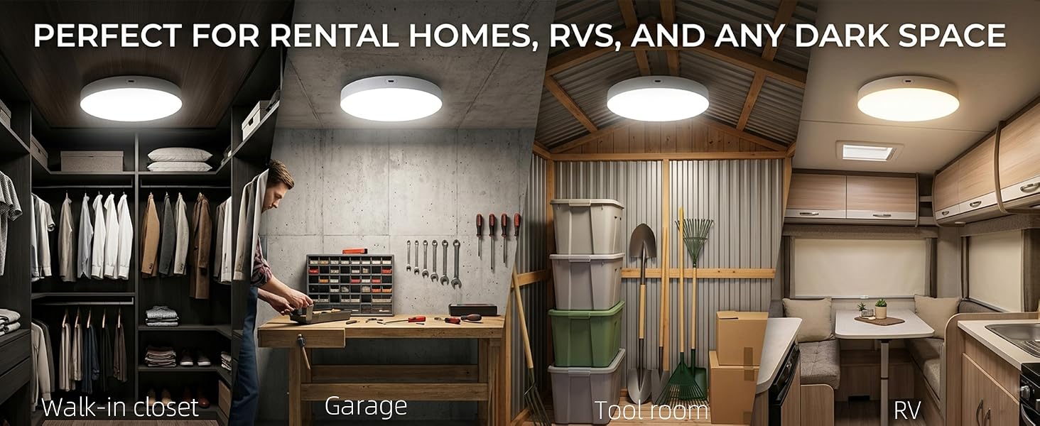 motion sensor light indoor battery operated led ceiling lights