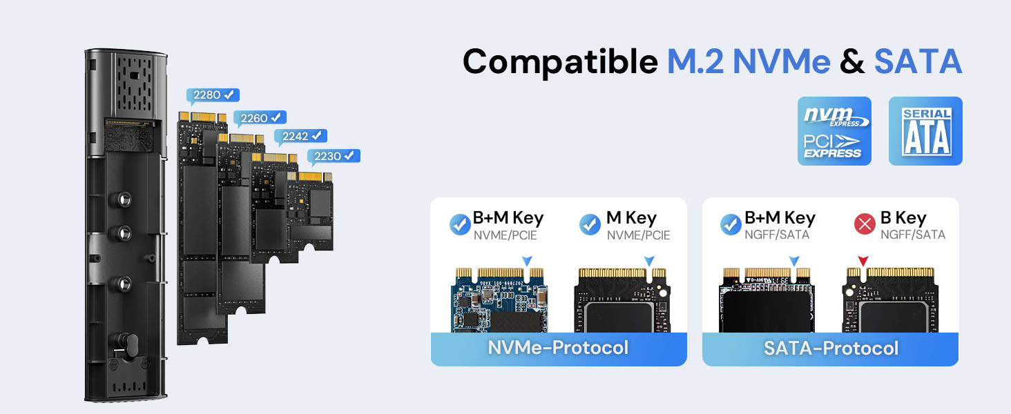 external hard drive enclosure 2230 ssd enclosure m.2 enclosure usb c nvme case nvme to usb adapter