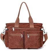 YDF Corduroy Tote Bag for Women, Top Handle Shoulder Purse with Crossbody Strap, Everyday Work Tr...