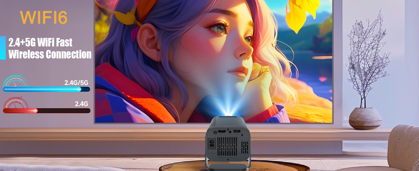 wireless projector with wifi and bluetooth