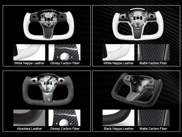 Yoke Steering Wheel for Model 3/Y-2017-2023 Personalized, Modified Real Carbon Fiber Steering Wheel