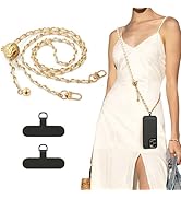 TiMOVO Universal Phone Lanyard, Metal Cell Phone Chain Anti-Theft Crossbody Strap for iPhone and ...