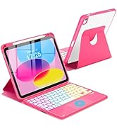 MePadKey Touchpad Keyboard Case for iPad (A16) 11th 10th Generation, 360 Rotation Cover with Penc...