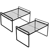 Shantton 2 Pack Kitchen Cabinet Shelf Counter Organizer Rack Pantry Storage Bathroom Bedroom Offi...