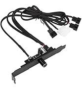 Fan Hub CPU Cooling YACSEJAO 12V 3/4pin PC 3 Channels Fan Hub 1Knob Cooling Fan Speed Controller(...