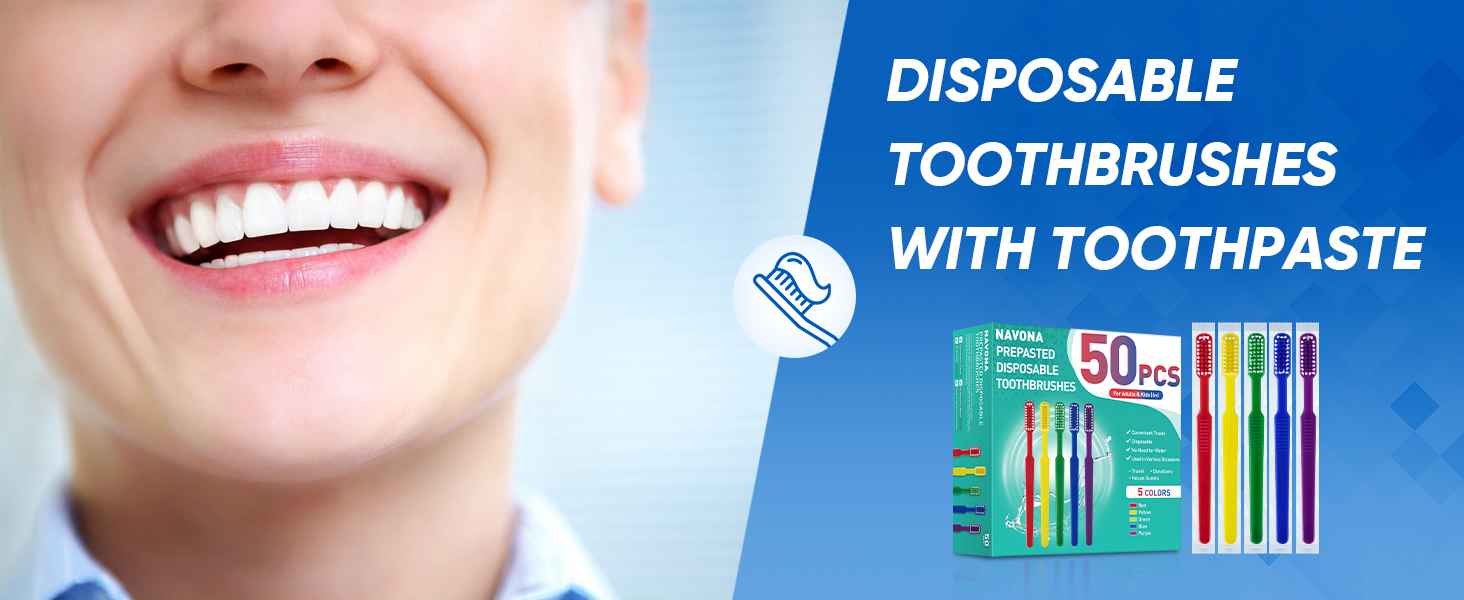 disposable toothbrushes with toothpaste