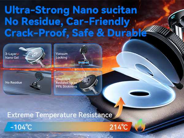 Ultra-Strong Nano sucitanNo Residue, Car-FriendlyCrack-Proof, Safe &amp;amp; Durable
