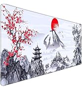 Japanese Large Mouse Pad Gaming Mouse Pad, 31.5x15.7 Inch Waterproof Computer Big Mousepad Non-Sl...
