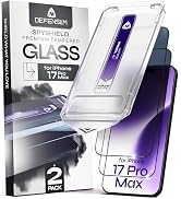 Defenslim for iPhone 17 Pro Max Privacy Screen Protector (2Pack), 6.9" Tempered Glass, 9H Hardnes...