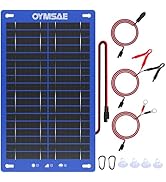 OYMSAE 12W Solar Car Battery Charger Portable 12V Trickle Battery Charger &amp; Maintainer Waterproof...