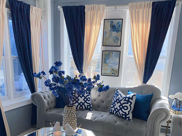 Velvet curtains
