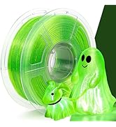 IEMAI Clear PETG Filament 1.75mm, Fluorescent Green Transparent Filament with Glitter, Sparkling ...