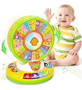 Learning &amp; Musical Toys for 1 2 3 Year Old Boy Girl, Spin and Sing Alphabet Zoo with Light for To...