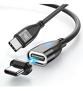 BITHAI USB C Magnetic Cable (3.3ft I-Shape), USB2.0 Type C Cord with PD 100W Charge and 480Mbps D...