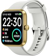 SKG Smart Watch, Fitness Tracker with 5ATM Swimming Waterproof, Health Monitor for Heart Rate, Bl...