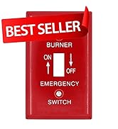 Airmont Products, AP-10462, Emergency Gas Shut-off Toggle Switch Wall Plate, 1-Gang Standard Size...