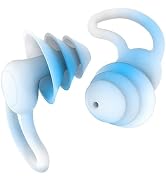 Reusable Swimming Ear Plugs with Nose Clips -2 Pairs Silicone Swimmers Ear Plugs for Adult Water ...