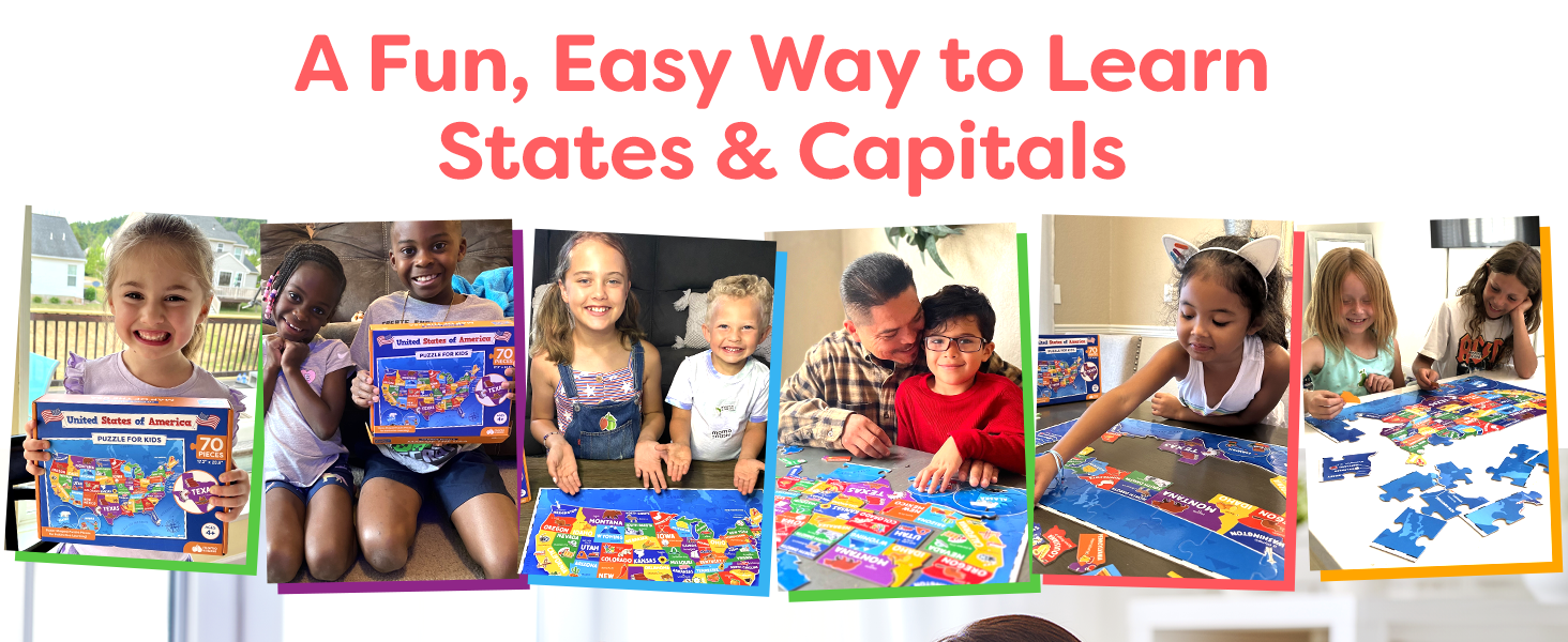 United States Puzzle for Kids USA Map Puzzle 50 States with Capitals