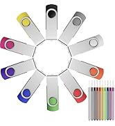 FEBNISCTE Flash-Drive 8 GB 10 Pack 2.0 USB Thumb Drive USB Drive Pack USB- Flash-Drives Memory St...