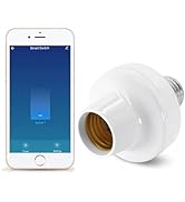 Bkiyougo Smart WiFi Bulb Socket E26 E27 Light Bulb Adapter, Wireless Smart 2.4G Remote Control La...
