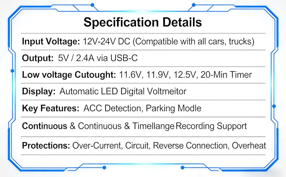OBD Cable for Continuous Power
