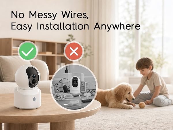 No Messy Wires, Easy Installation Anywhere