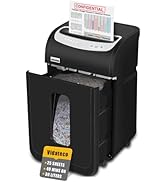 VidaTeco Paper Shredder for Home Office Heavy Duty with 60 Mins Running with US Patented Cutter,S...