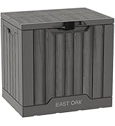 EAST OAK Outdoor Storage Box | 31 Gallon Deck Box Indoor and Outdoor Use | Waterproof Resin Stora...