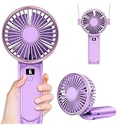 Handheld Fan, Portable Fan, 4000mAh USB Rechargeable Personal Fan, 180° Foldable Mini Desk Fan, 6...