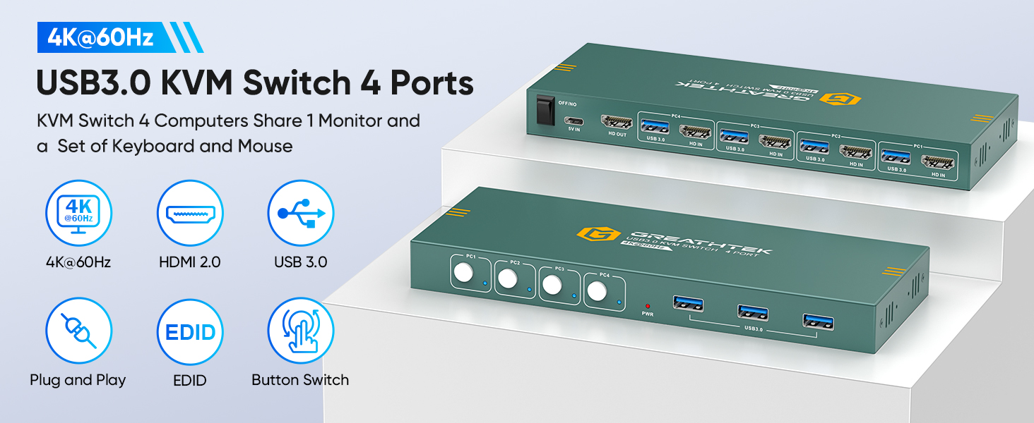 KVM Switch 4 computers