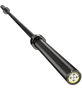 POWER GUIDANCE Olympic Barbell Solid Bar, 7ft Strength Training Bar for Weightlifting, Home Fitne...