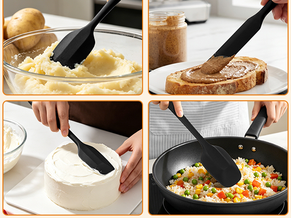 Silicone spatula for baking, lifting cookies, frosting cupcakes, mashing potatoes