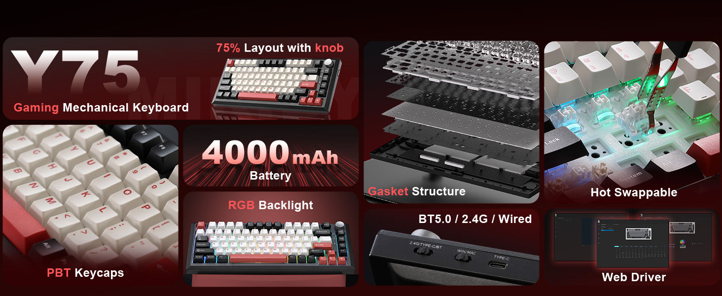 Y75 Wireless Mechanical Keyboard